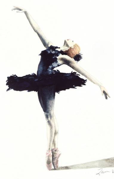 Балерина в черной пачке