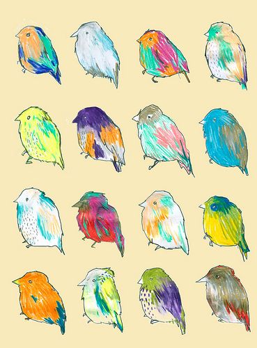 Разноцветные птицы
