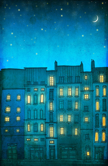Звездная ночь над городом