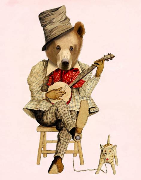 Медведь, играющий на банджо