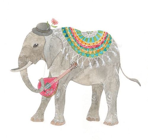 Индийский слон с банджо