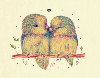 Целующиеся птички